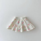 Girls Pink Cherry Top and Skirt Two-Piece Set