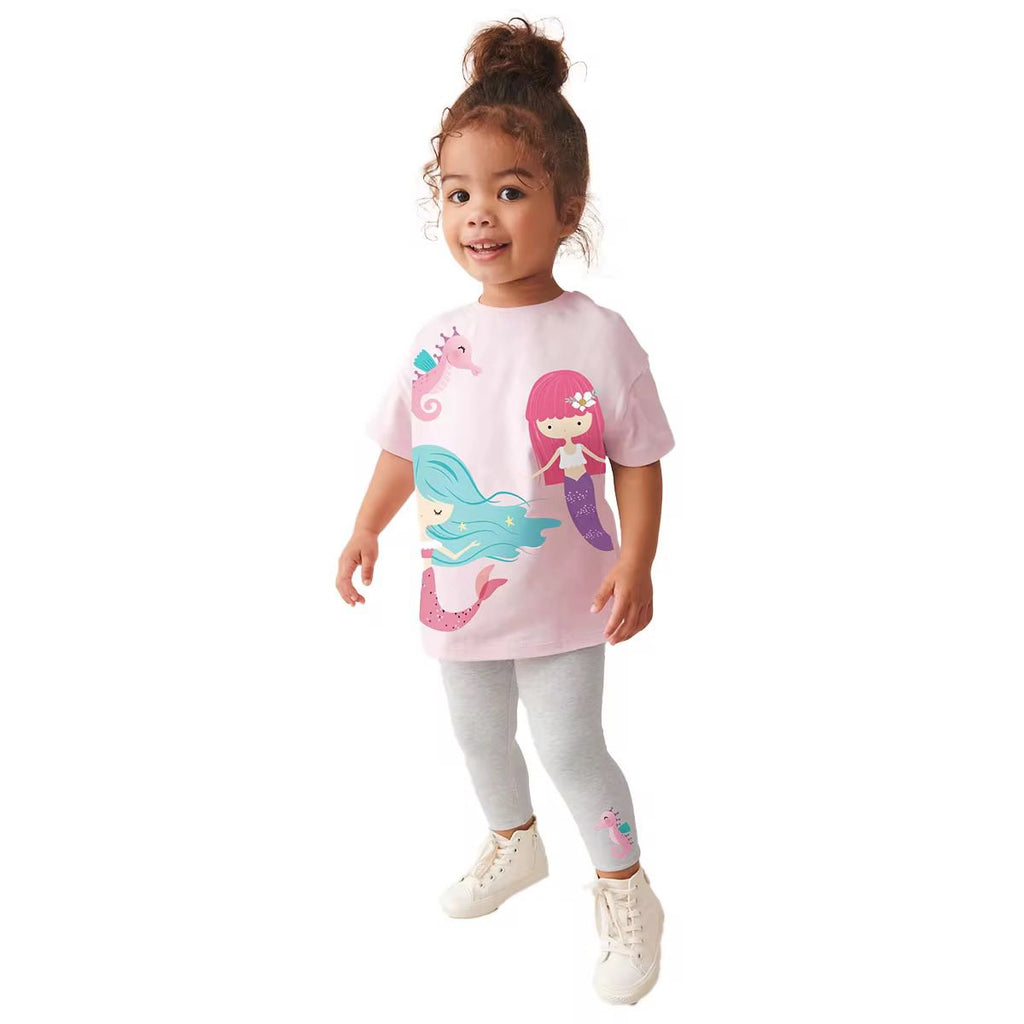 Pink Comfy Mermaid Top and Leggings Set