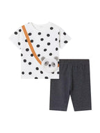 Polka Dot Baby Panda Top and Shorts Set