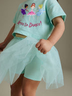 Girls' "Love to Dance" Ballerina Tutu Set - Mint Green