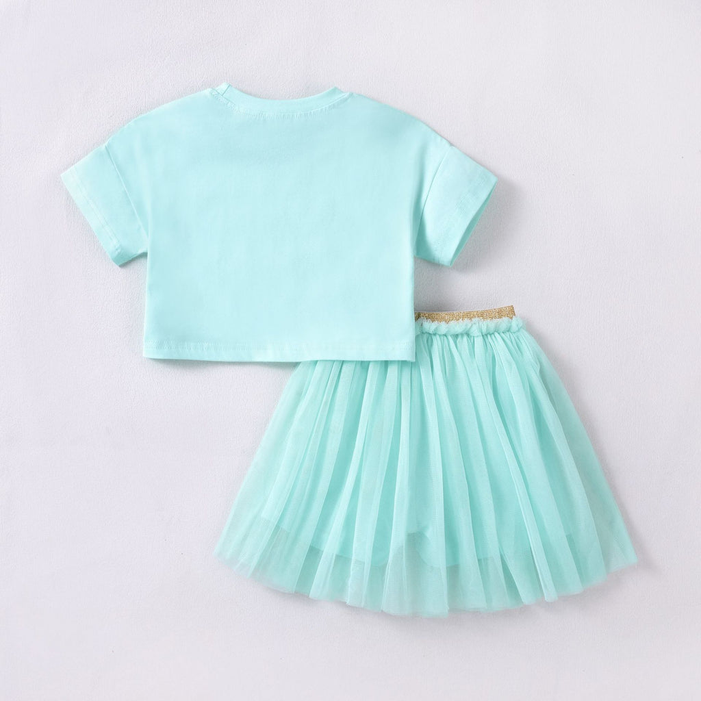 Girls' "Love to Dance" Ballerina Tutu Set - Mint Green
