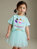 Girls' "Love to Dance" Ballerina Tutu Set - Mint Green