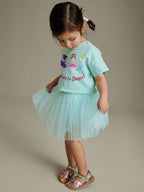 Girls' "Love to Dance" Ballerina Tutu Set - Mint Green