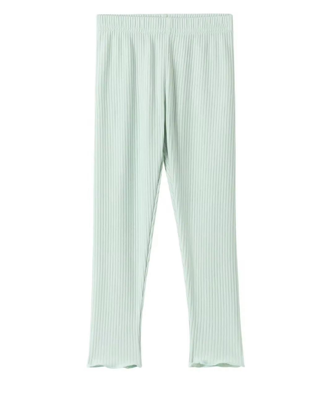 Pink Ballerina Friends Fleece Top and Mint Ribbed Leggings Set 2 Piece