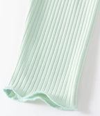 Pink Ballerina Friends Fleece Top and Mint Ribbed Leggings Set 2 Piece